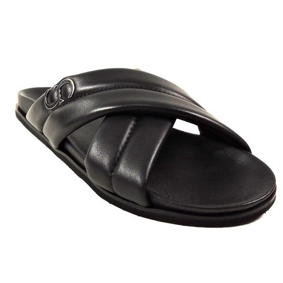 CASADEI ?? MEN\'S BLACK SOFT LEATHER FLAT SUMMER SANDALS main image 4